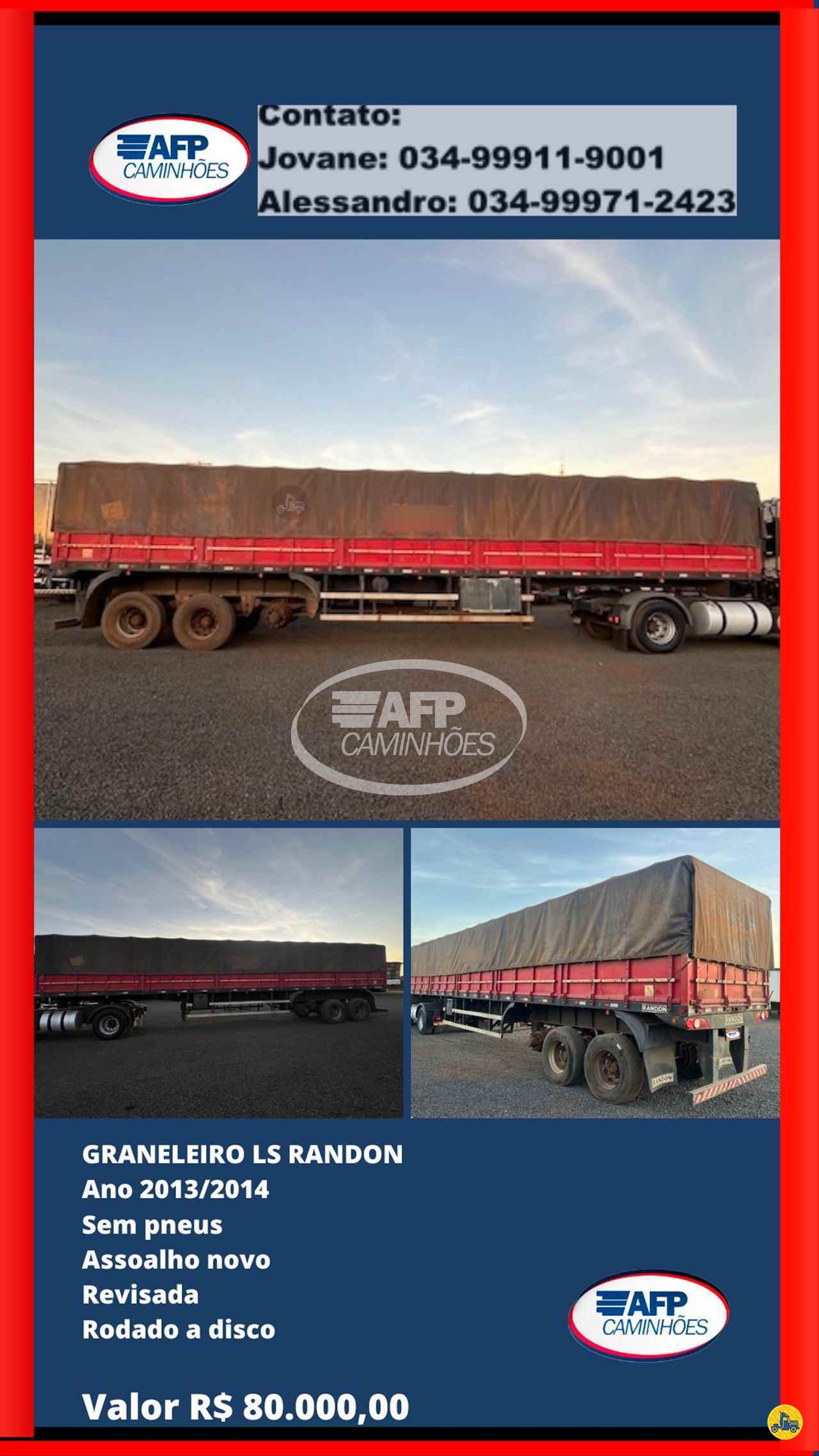 CARRETA SEMI-REBOQUE GRANELEIRO AFP Caminhões UBERLANDIA MINAS GERAIS MG